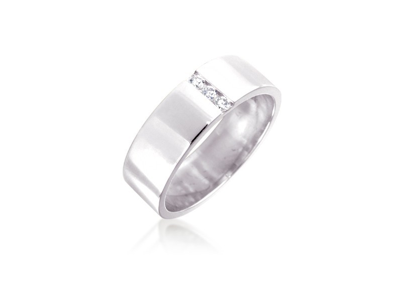 18ct White Gold & 0.10ct Diamonds 6mm Wedding Ring