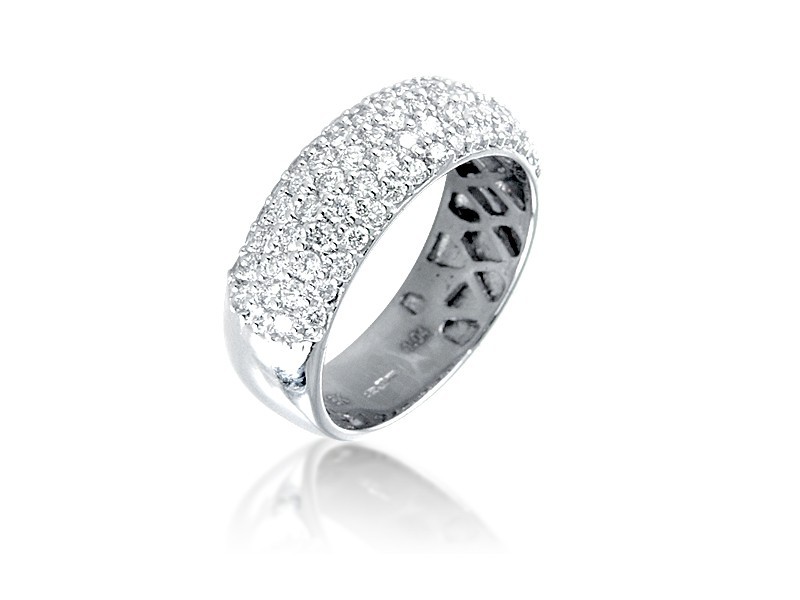 18ct White Gold & 1.00ct Diamonds Wedding Ring