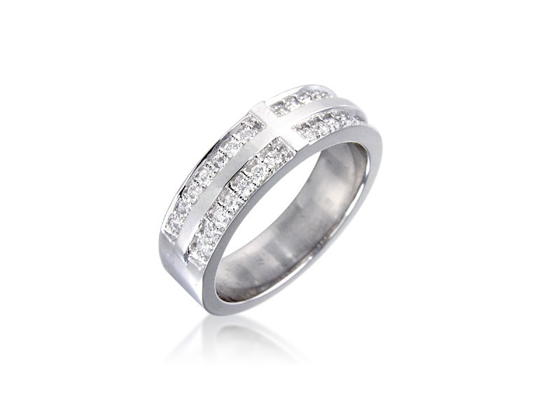 18ct White Gold & 0.30ct Diamonds 5mm Wedding Ring