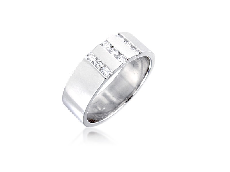 18ct White Gold & 0.30ct Diamonds 6mm Wedding Ring