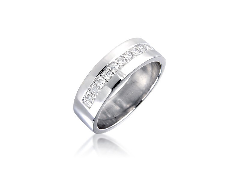 18ct White Gold & 0.25ct Diamonds 5mm Wedding Ring