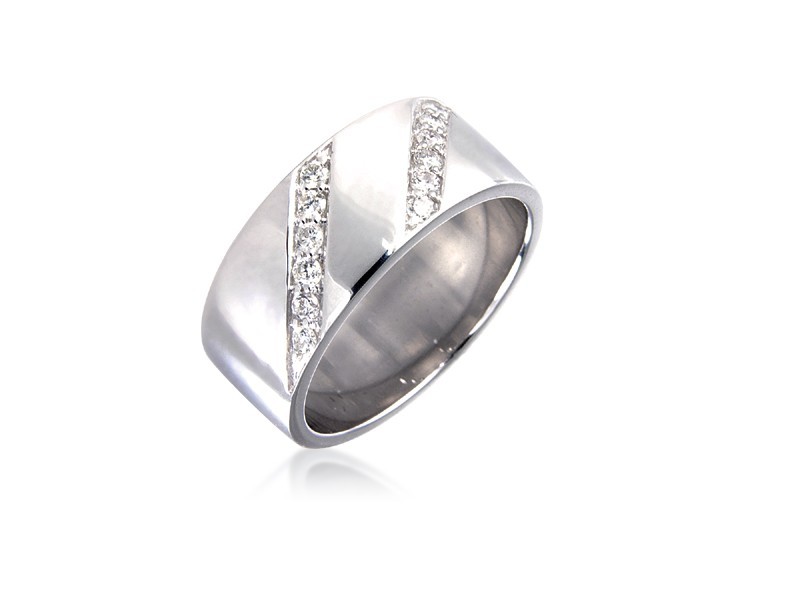 18ct White Gold & 0.20ct Diamonds 7mm Wedding Ring