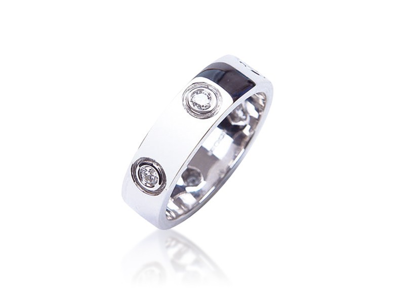 18ct White Gold & 0.35ct Diamonds Wedding Ring