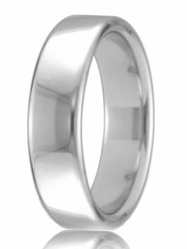 18ct White Gold 4mm Court Wedding Band 6.8gms