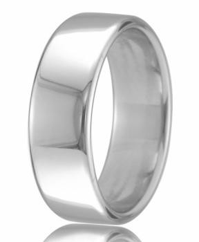 18ct White Gold 6mm Court Wedding Band 11.6gms