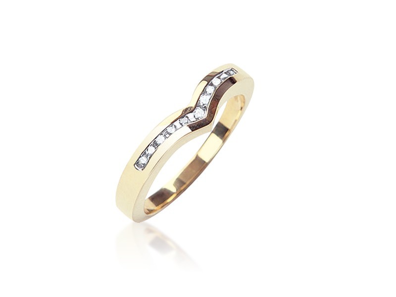 9ct Yellow Gold Eternity Ring with 0.15ct Diamonds.