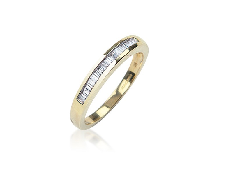 9ct Yellow Gold Eternity Ring with 0.25ct Diamonds.