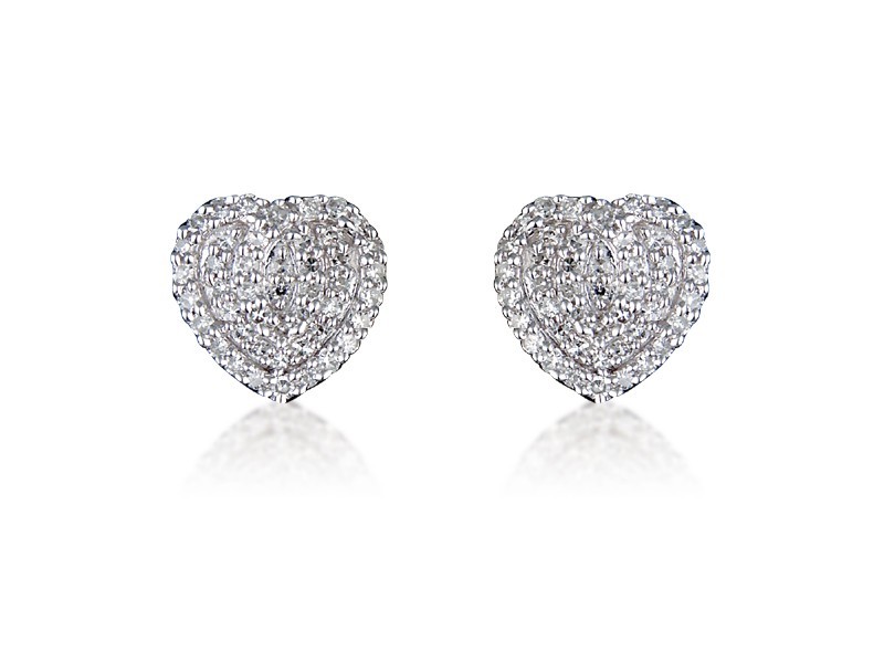 9ct White Gold 0.50ct Diamond Stud Earrings