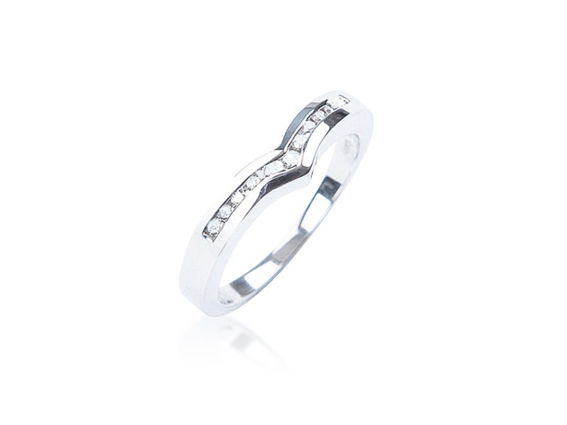 9ct White Gold Eternity Ring with 0.15ct Diamonds.