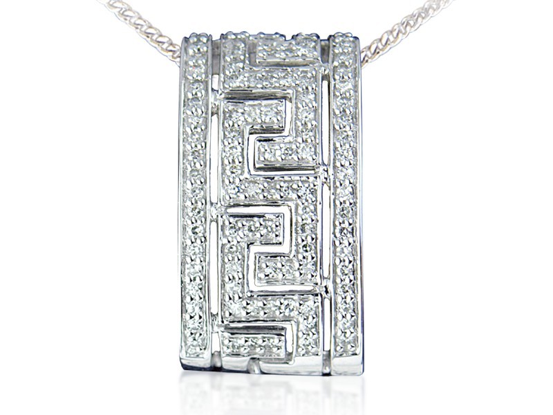 9ct White Gold Pendant with 0.50ct Diamonds.