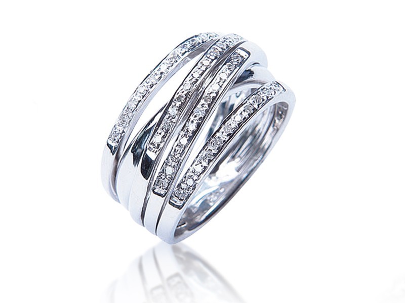 9ct White Gold & 0.22ct Diamonds Wedding Ring