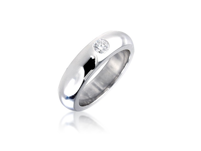 9ct White Gold & 0.20ct Diamonds 5mm Wedding Ring