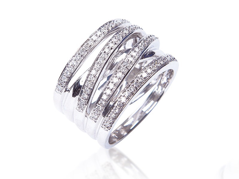 9ct White Gold & 0.40ct Diamonds Wedding Ring