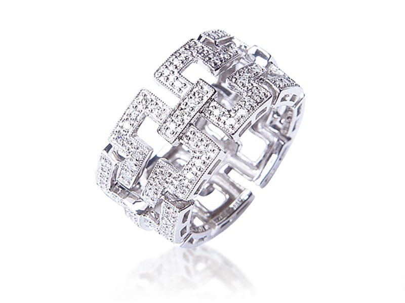 9ct White Gold & 0.25ct Diamonds Wedding Ring