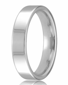 9ct White Gold 4mm Easy Fit Wedding Band 4.7gms