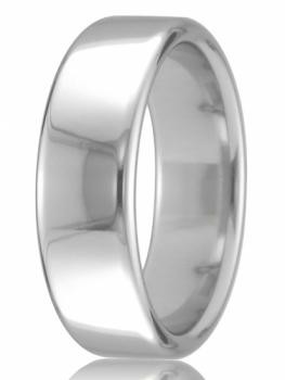 9ct White Gold 5mm Court Wedding Band 6.6gms