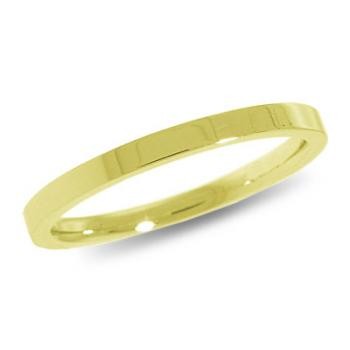 9ct Yellow Gold 2mm Flat Shaped Wedding Band 1.6gms 