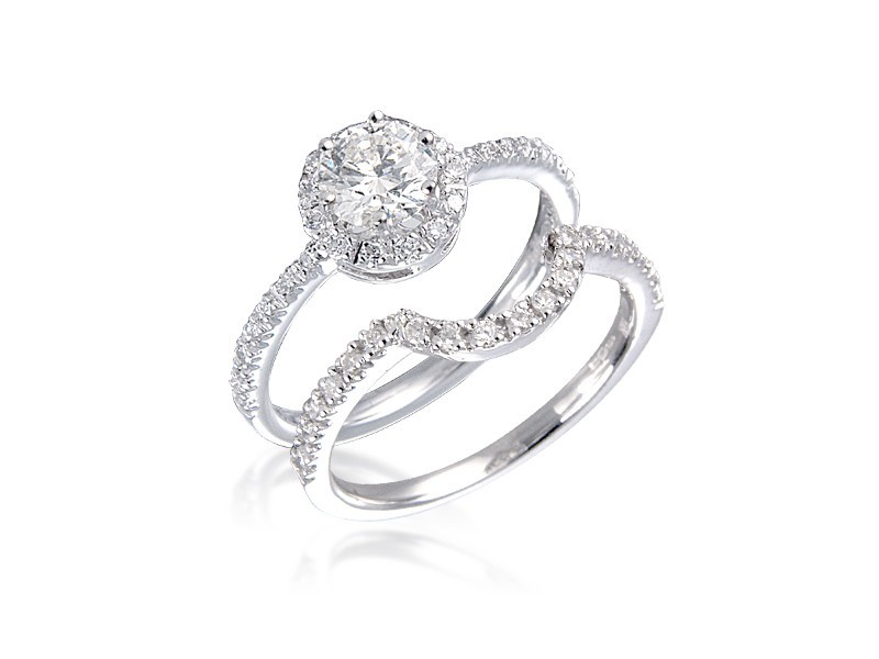 Platinum 1.15ct Diamonds Bridal Set