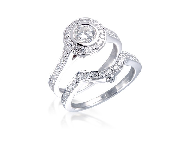 Platinum 1.25ct Diamonds Bridal Set