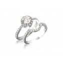 18ct White Gold 1.20ct Diamonds Bridal Set