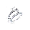 18ct White Gold 1.10ct Diamonds Bridal Set