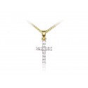 18ct Yellow Gold Cross with 0.25ct Diamonds.