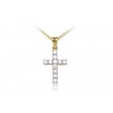 18ct Yellow Gold Cross with 0.50ct Diamonds.