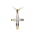 18ct Yellow Gold Cross with 1.00ct Diamonds. 