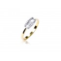 18ct Yellow & White Gold ring with 0.30ct Diamonds in white gold mount.