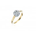 18ct Yellow & White Gold ring with 0.50ct Diamonds in white gold mount.