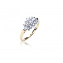 18ct Yellow & White Gold ring with 0.50ct Diamonds in white gold mount.