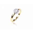 18ct Yellow & White Gold ring with 0.25ct Diamonds in white gold mount.