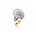 18ct Yellow & White Gold ring with 0.85ct Diamonds in white gold mount.