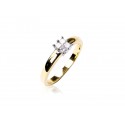 18ct Yellow & White Gold ring with 0.25ct Diamonds in white gold mount.