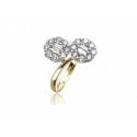 18ct Yellow & White Gold ring with 1.00ct Diamonds in white gold mount.