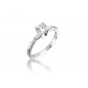 18ct White Gold 0.65ct Diamond Solitaire Engagement Ring