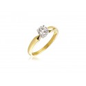 18ct Yellow & White Gold 0.40ct Diamond Solitaire Engagement Ring