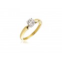 18ct Yellow & White Gold 0.40ct Diamond Solitaire Engagement Ring