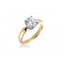 18ct Yellow & White Gold 1.50ct Diamond Solitaire Engagement Ring