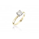 18ct Yellow & White Gold 0.75ct Diamond Solitaire Engagement Ring