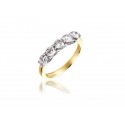 18ct Yellow & White Gold Eternity Ring with 1.00ct Diamonds in white gold mount. 