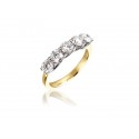 18ct Yellow & White Gold Eternity Ring with 1.50ct Diamonds in white gold mount. 