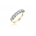 18ct Yellow & White Gold Eternity Ring with 1.50ct Diamonds in white gold mount. 