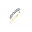 18ct Yellow & White Gold Eternity Ring with 0.75ct Diamonds in white gold mount. 