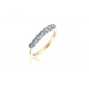 18ct Yellow & White Gold Eternity Ring with 0.50ct Diamonds in white gold mount. 