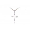 18ct White Gold Cross with 0.50ct Diamonds. 