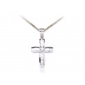 18ct White Gold Cross with 0.50ct Diamonds. 