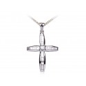 18ct White Gold Cross with 1.00ct Diamonds.