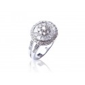 18ct White Gold ring with 1.00ct Diamonds.