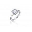 18ct White Gold ring with 0.40ct Diamonds. 